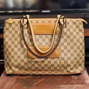 "TMC IN STYLE" Vintage-Inspired Monogram Tote Bag Like New